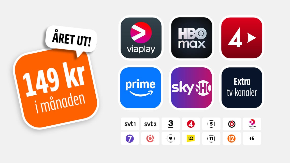 Allente stream flex 2 för 149 kronor i månaden i fyra månader.
